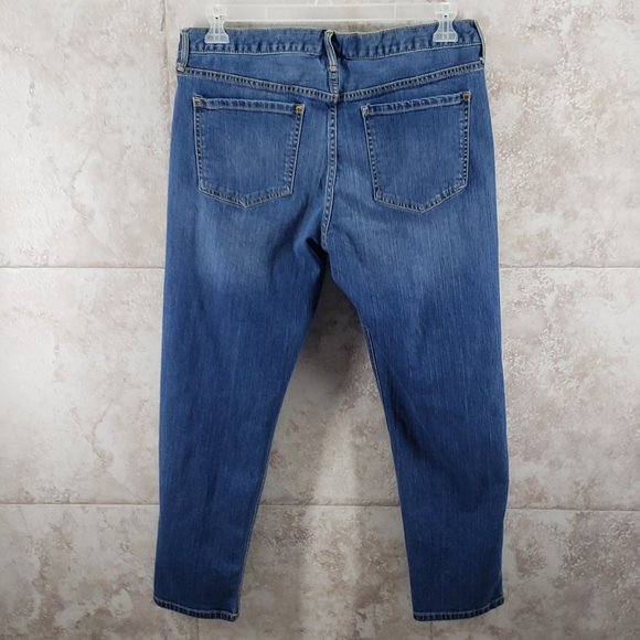 Boyfriend Skinny Jeans Medium Wash Mid Rise Mossimo Womens Sz 12 Tapered Stretch - Picture 2 of 6